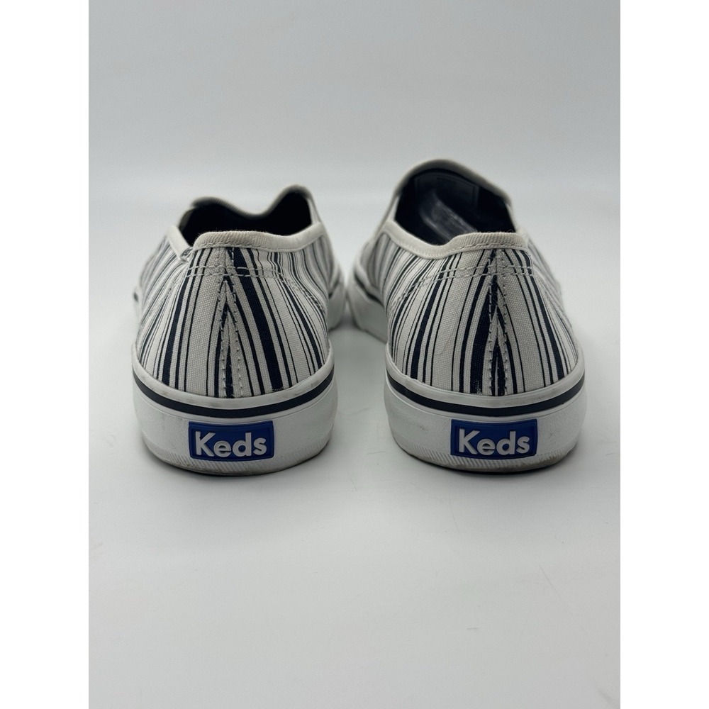 Keds Women's Double Decker White/ Navy Stripe Casual Slip On Shoes Sz 8.5 - Picture 4 of 11